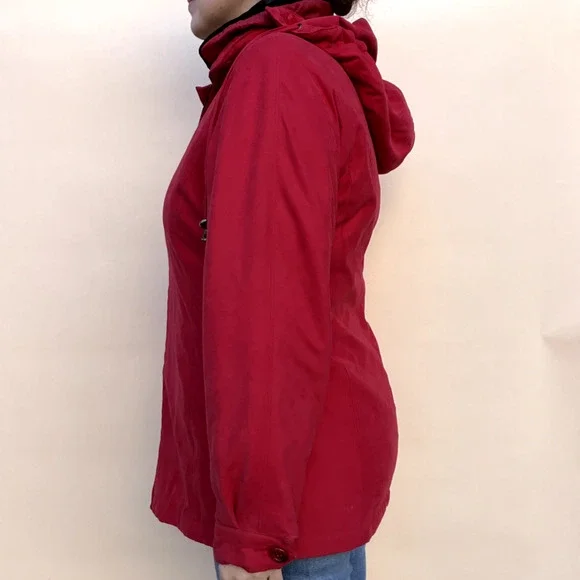 Vintage JNY Jones New York Jacket Women's S Red Removable Hood Full Zip 90s‎ - Picture 9 of 15